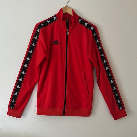 Adidas Performance Long Sleeve Red Jacket - Picture 1 of 5